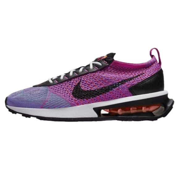 NIKE WOMENS AIR MAX FLYKNIT RACER NEXT NATURE FUCHSIA DREAM BALTIC BLUE sneakers - Picture 9 of 10